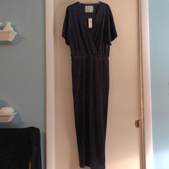anthropologie velvet jumpsuit